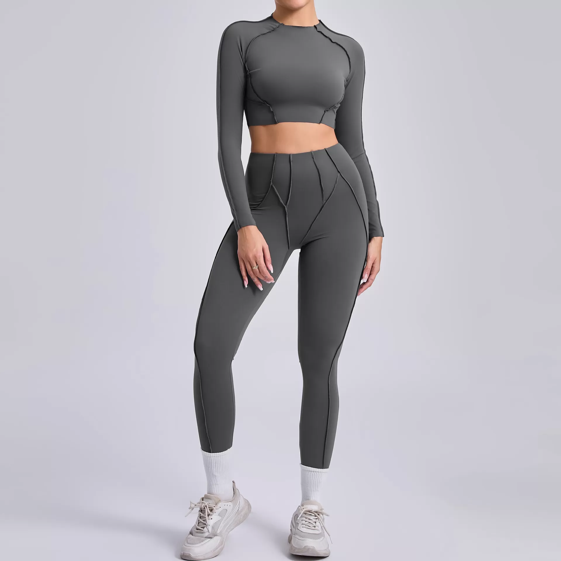 Conjunto deportivo de 2 piezas para mujer, ropa deportiva de yoga, FGB24129+87652