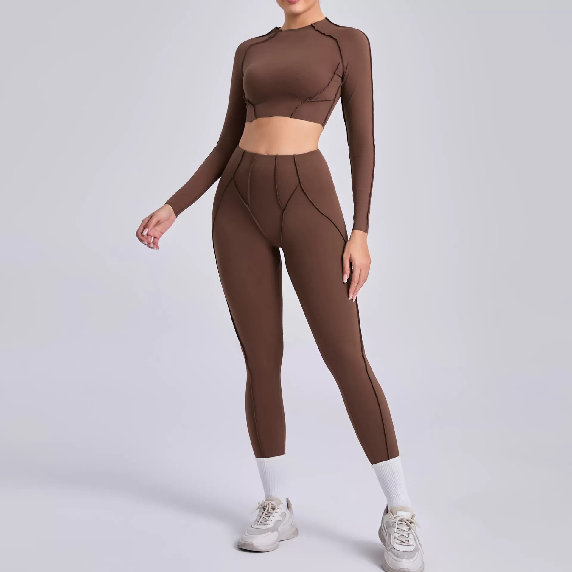 Conjunto deportivo de 2 piezas para mujer, ropa deportiva de yoga, FGB24129+87652