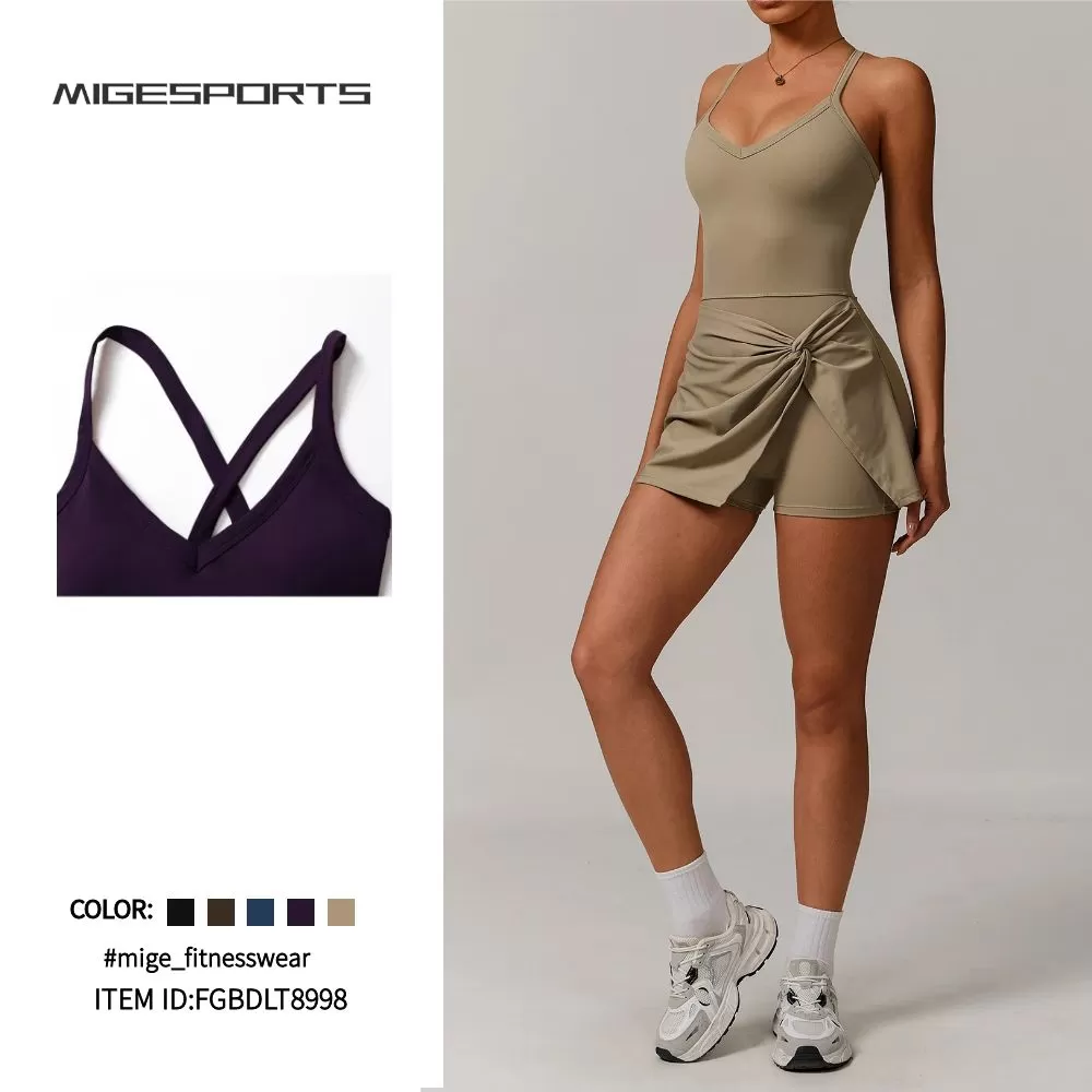 Monos de una pieza para mujer, de yoga y tenis, FGBDLT8998