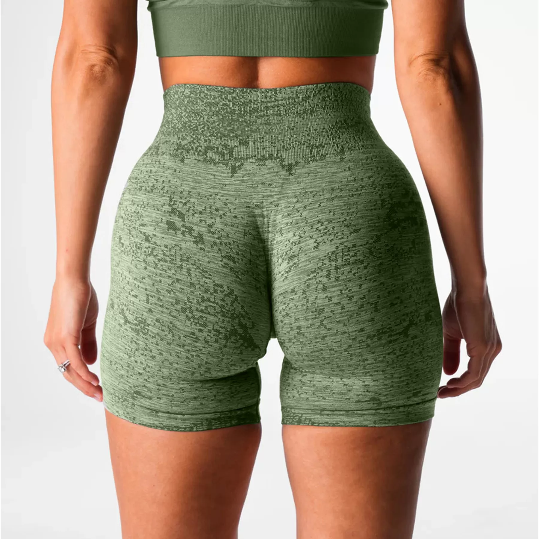 Pantalones cortos de yoga de cintura alta para mujer, sin costuras, de verano, FGB8186D