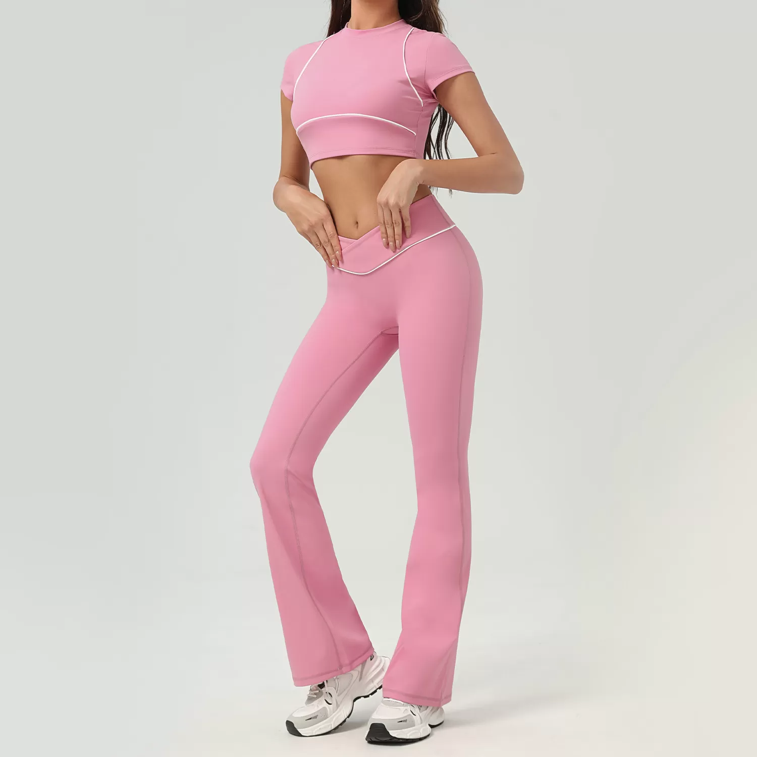Conjunto de 3 piezas de ropa deportiva de tenis, tops, pantalones y faldas para mujer FGB2513
