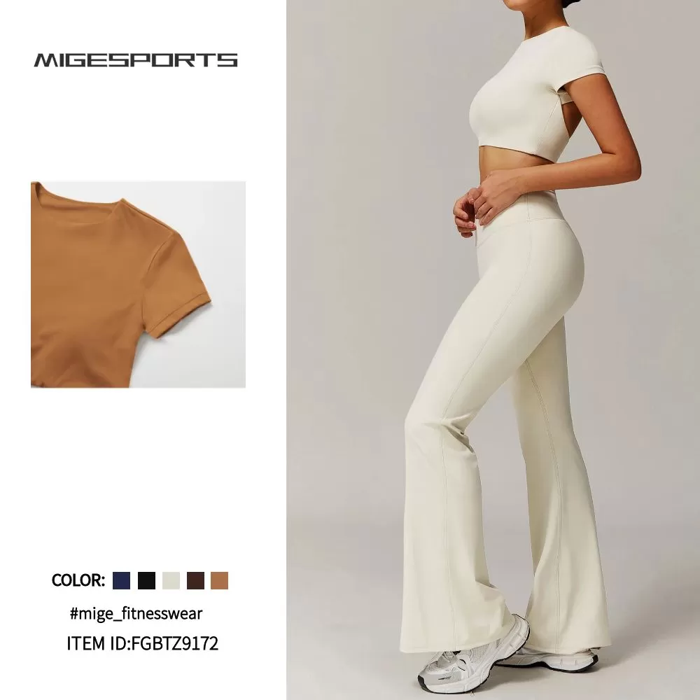 Conjunto de 5 piezas de ropa deportiva para mujer, top y pantalones de yoga, FGBTZ9172
