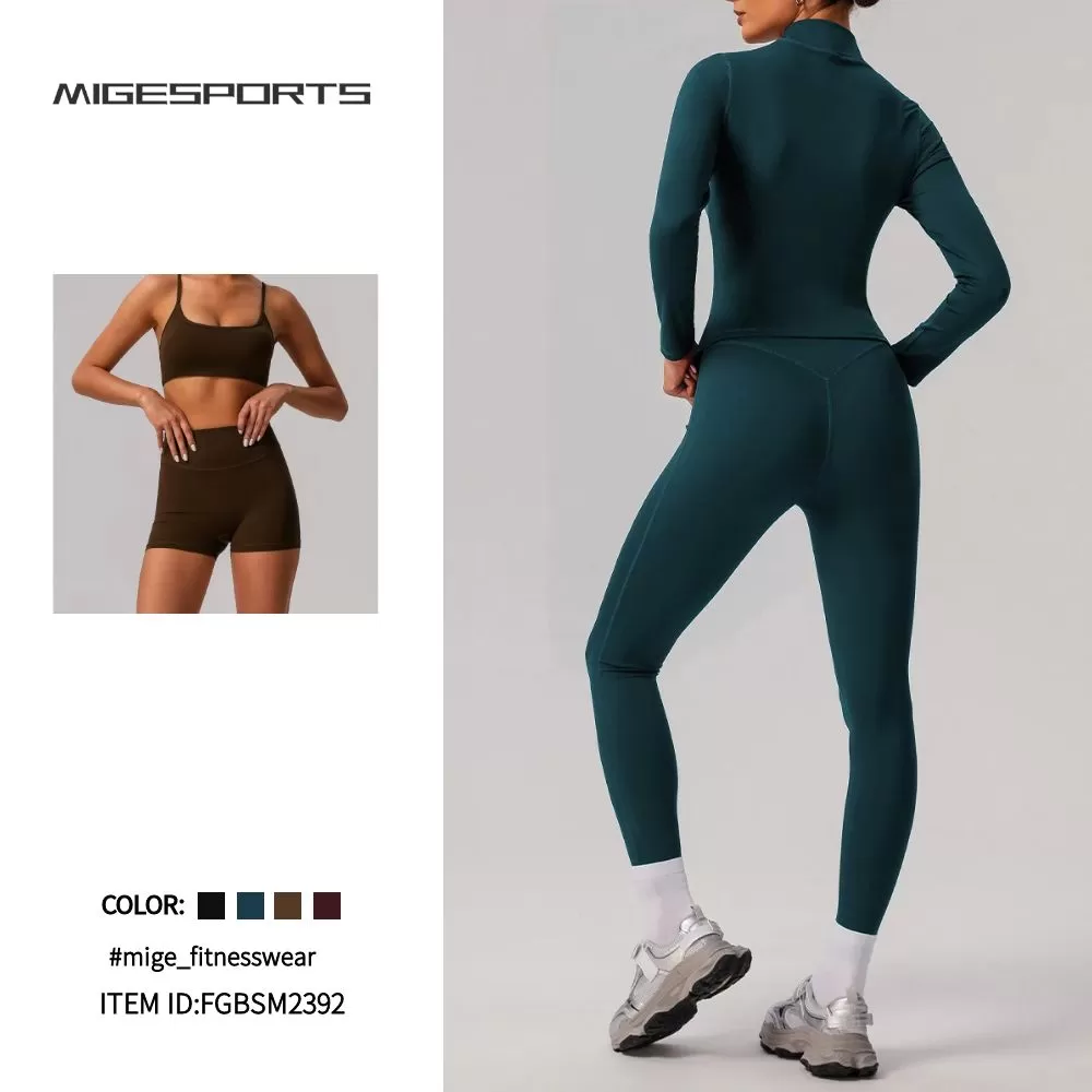 Conjunto de yoga de 5 piezas para mujer, ropa deportiva, conjuntos de yoga FGBSM2392