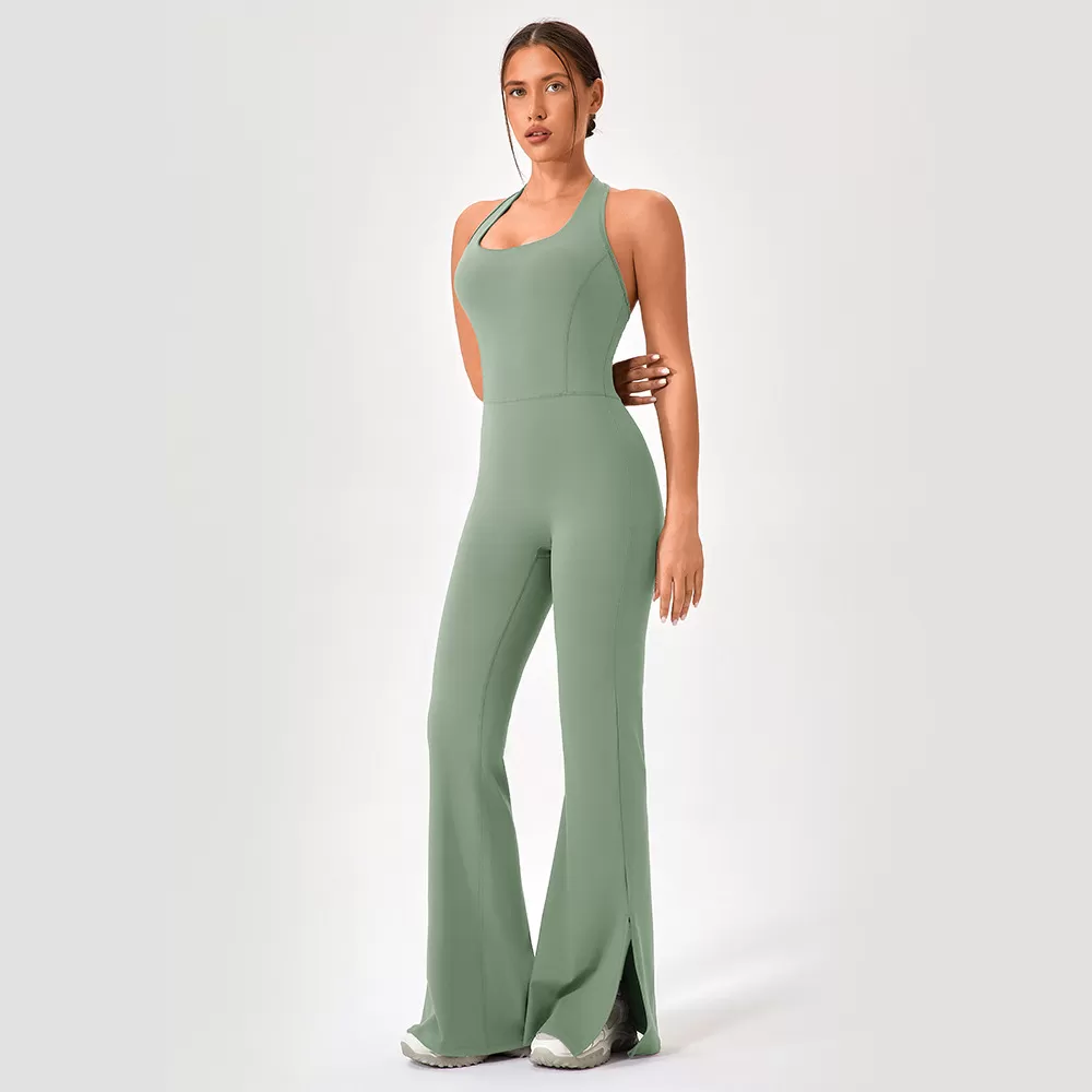 Mono deportivo de yoga acampanado sin espalda para mujer FGB42161