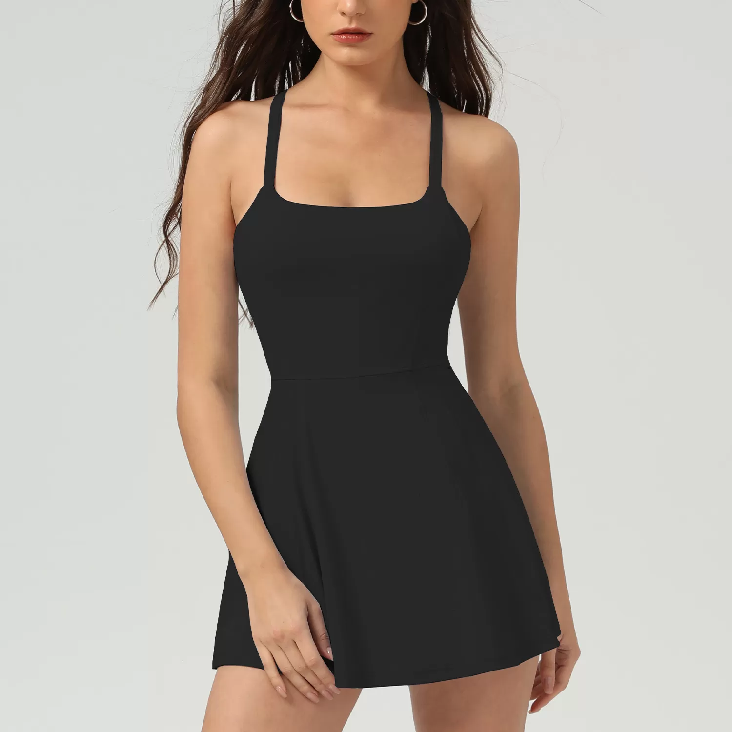 Falda de tenis para mujer, vestido de yoga sexy con espalda descubierta FGB2501