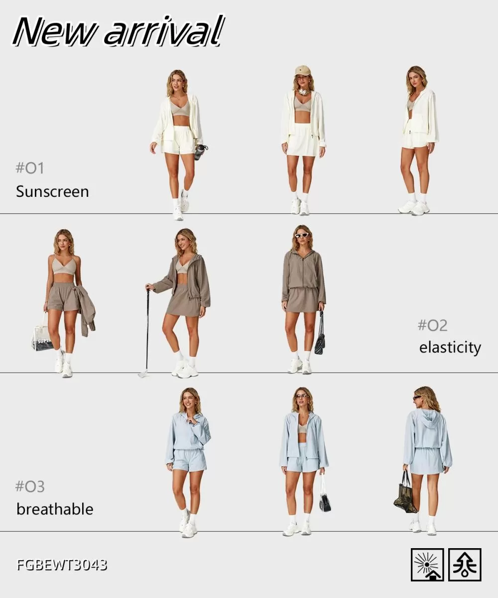NUEVA Llegada | FGBEWT3043 Chaqueta Deportiva con Protección Solar y Tela Refrigerante – Funcionalidad y Estilo para Cada Día
