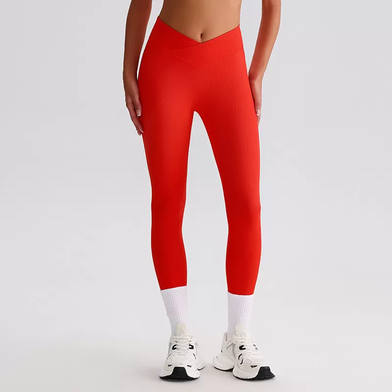 Leggings de yoga con realce de glúteos en forma de V para mujer FGB6001