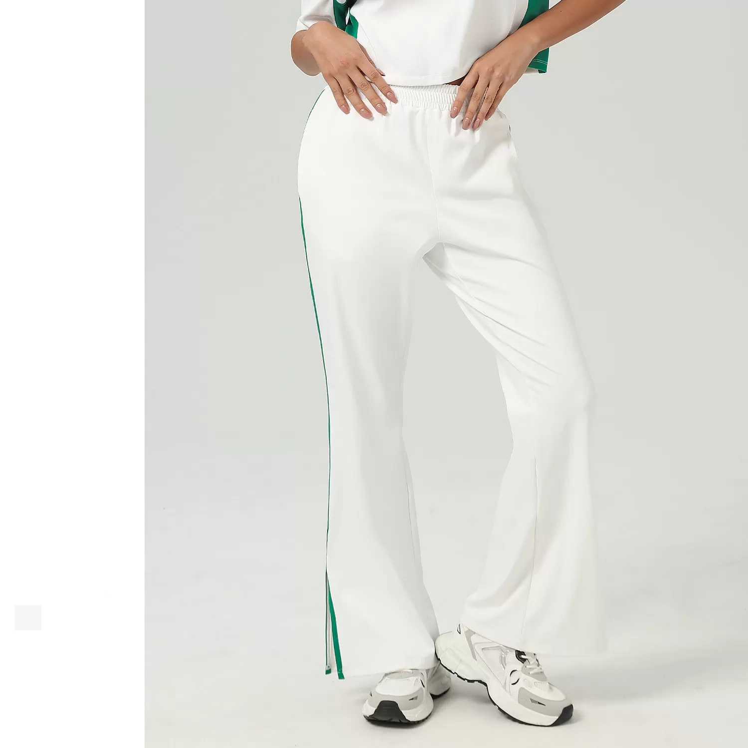 Pantalones deportivos casuales acampanados para mujer FGBSM2515