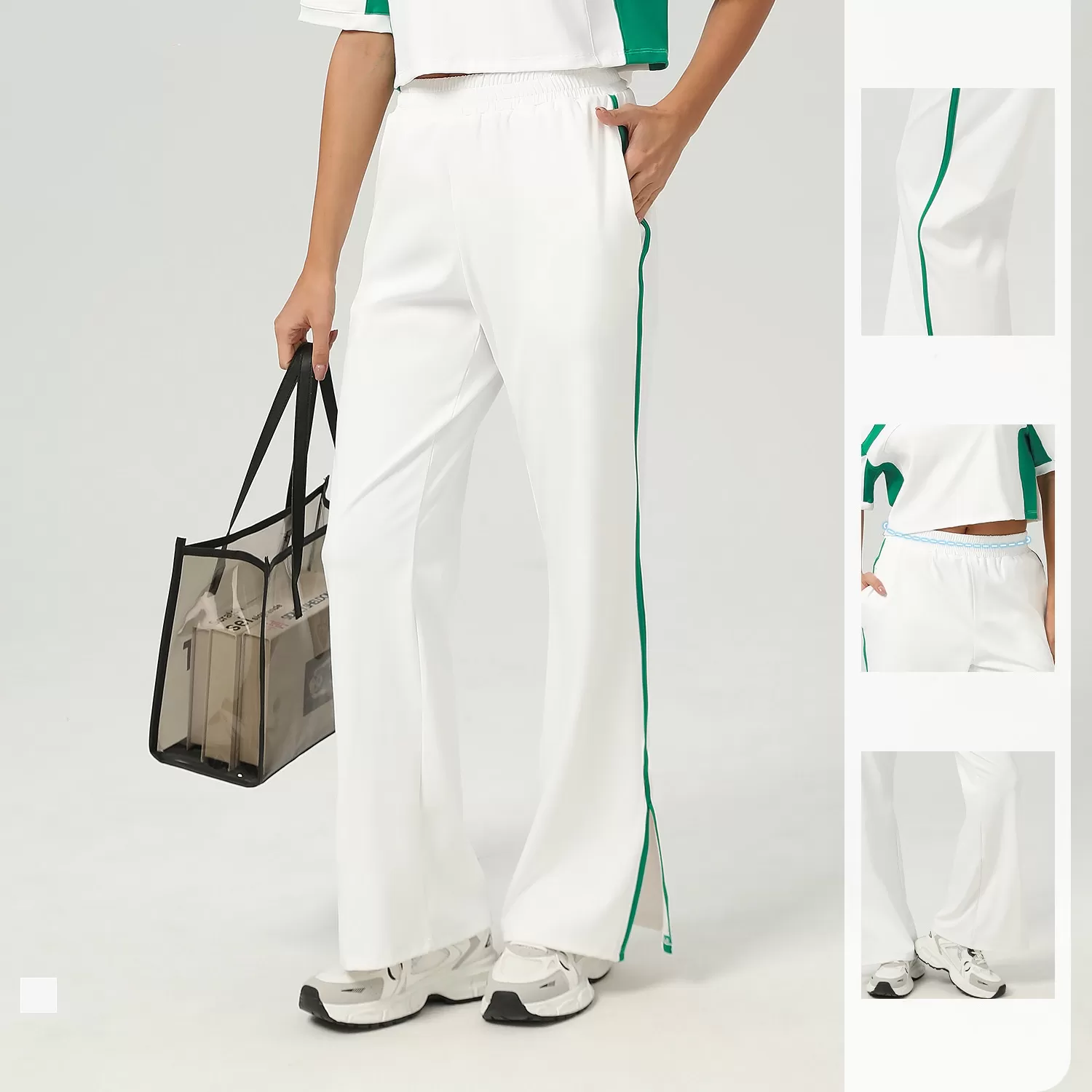 Pantalones deportivos casuales acampanados para mujer FGBSM2515