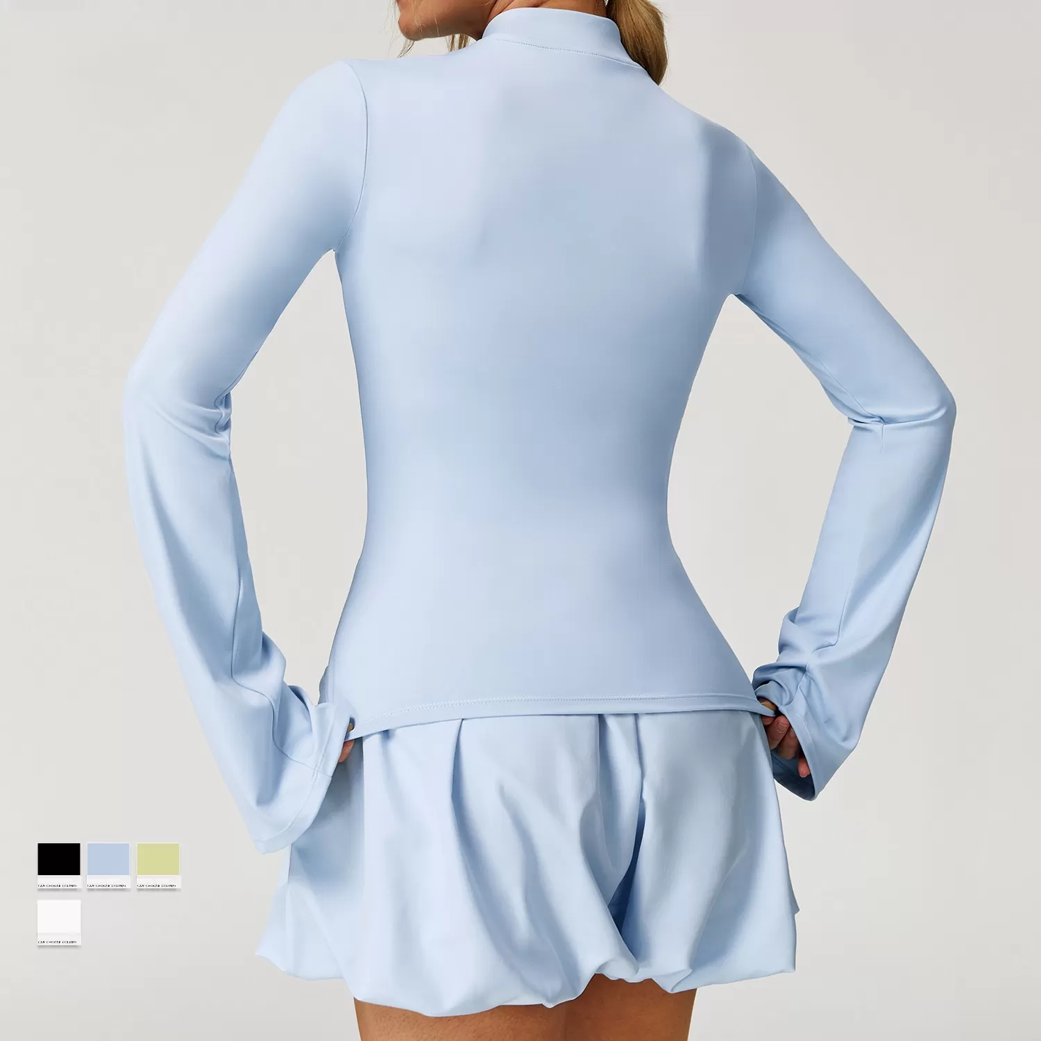 Chaquetas de yoga para mujer con doble cremallera para gimnasio y fitness FGBEWT2000