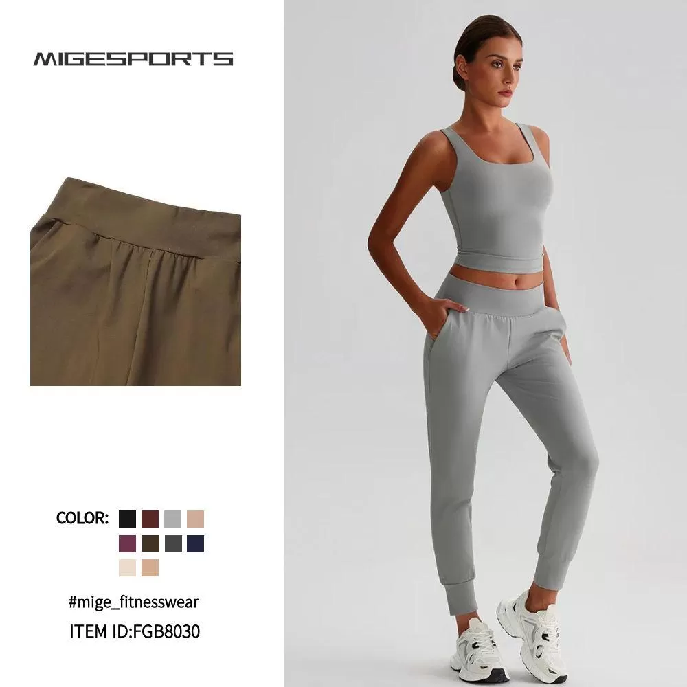 Pantalones deportivos de entrenamiento para correr con bolsillos, FGB8030