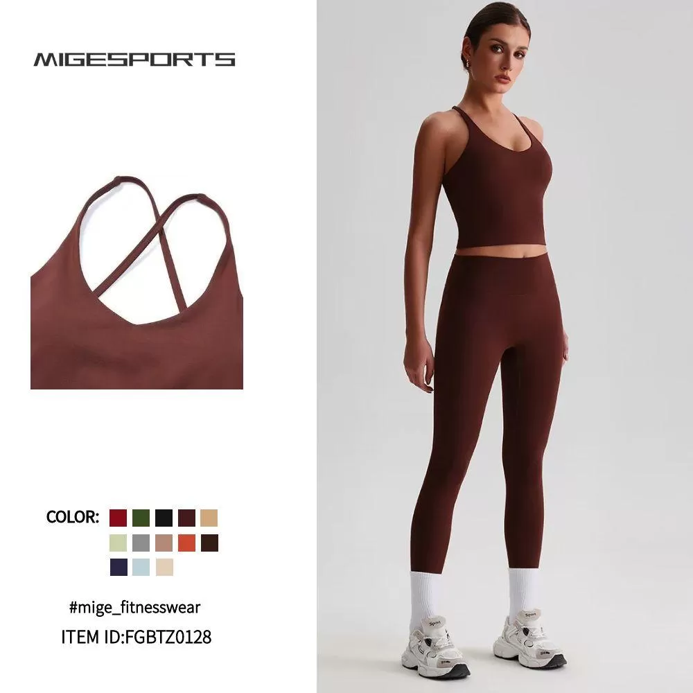 Conjuntos de yoga de 2 piezas para mujer, ropa deportiva, FGBTZ0128