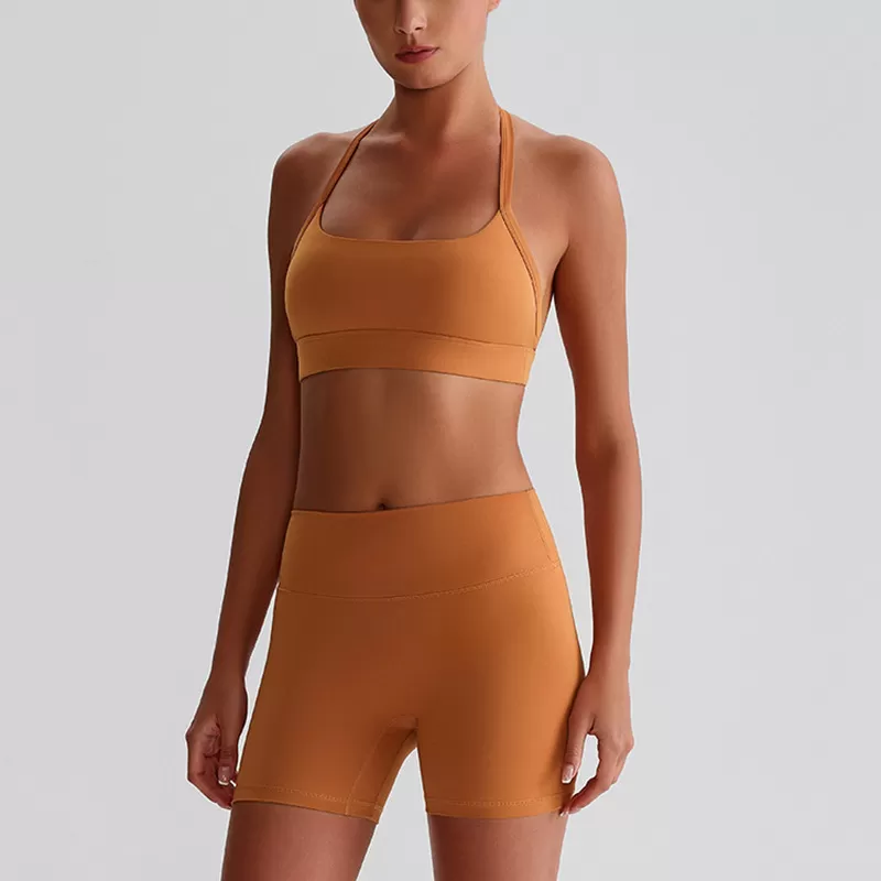 Nuevo conjunto de yoga deportivo de corte ajustado, suave y elástico en cuatro direcciones, FGBTZ0320