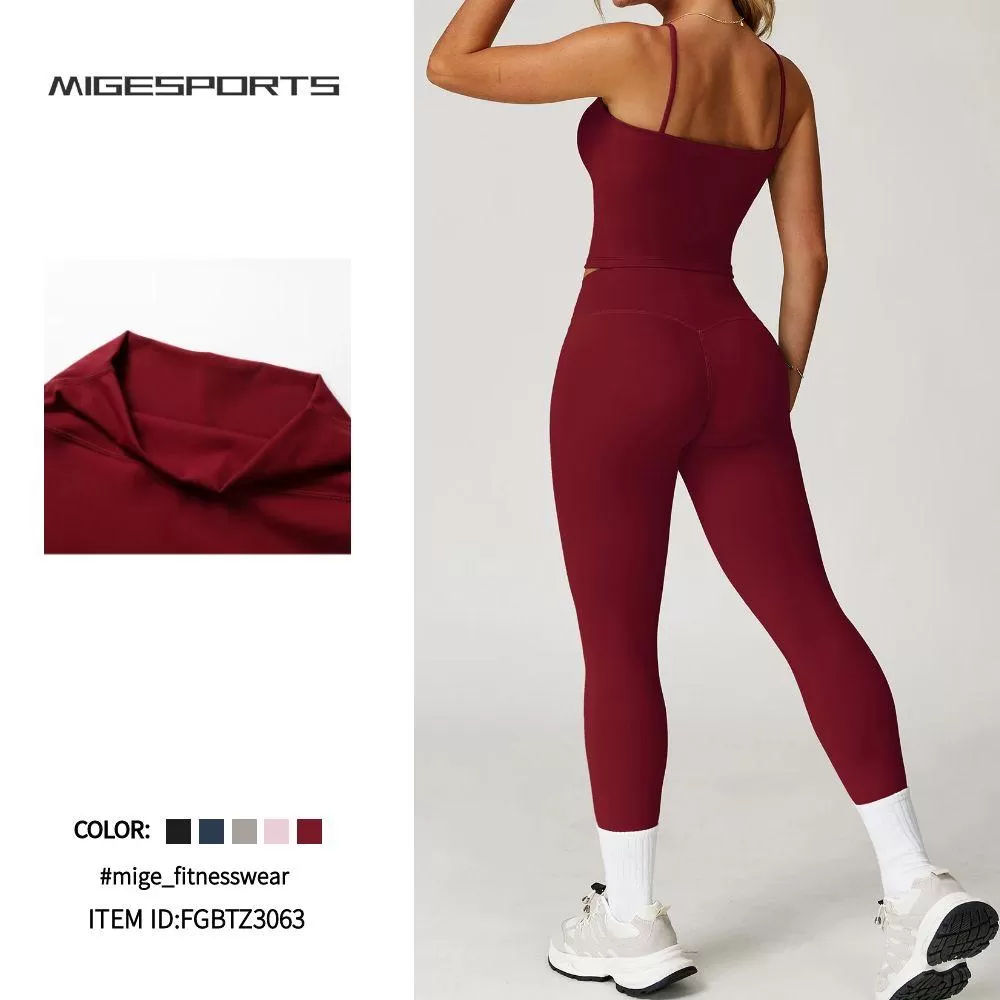 Conjunto deportivo de yoga de 3 piezas para mujer, con camiseta, pantalones cortos y leggings, FGBTZ3063