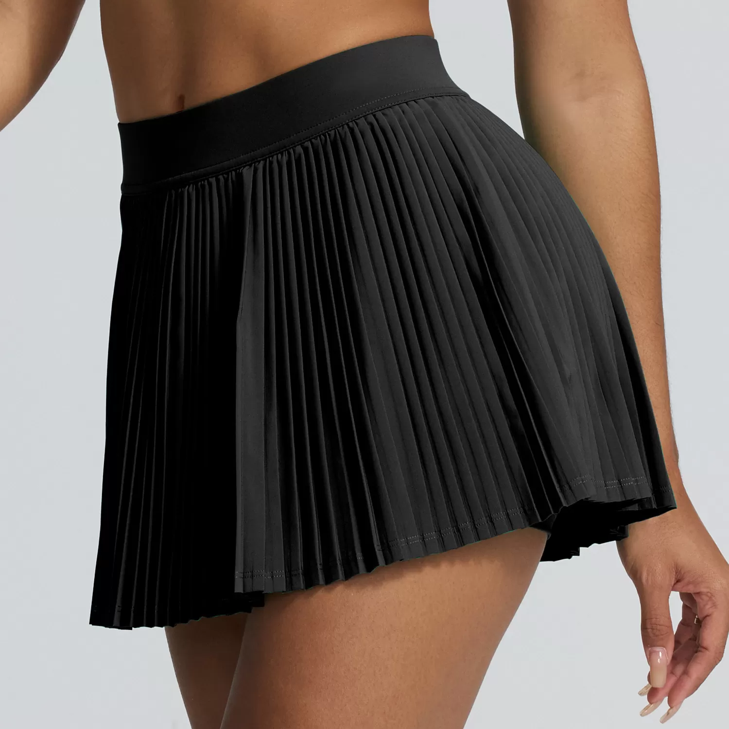 Falda de golf plisada de alta elasticidad para mujer FGB2002