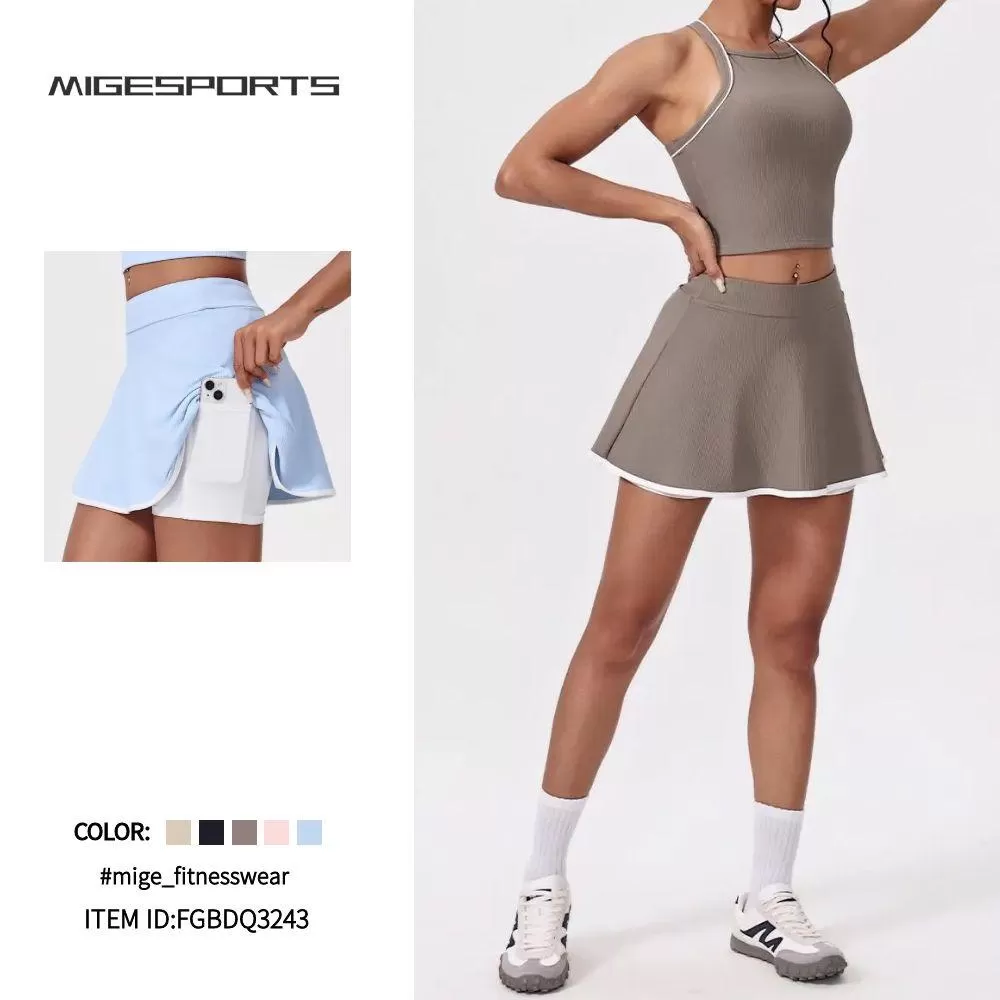 Nueva falda de yoga de cintura alta informal para fitness FGBDQ3243