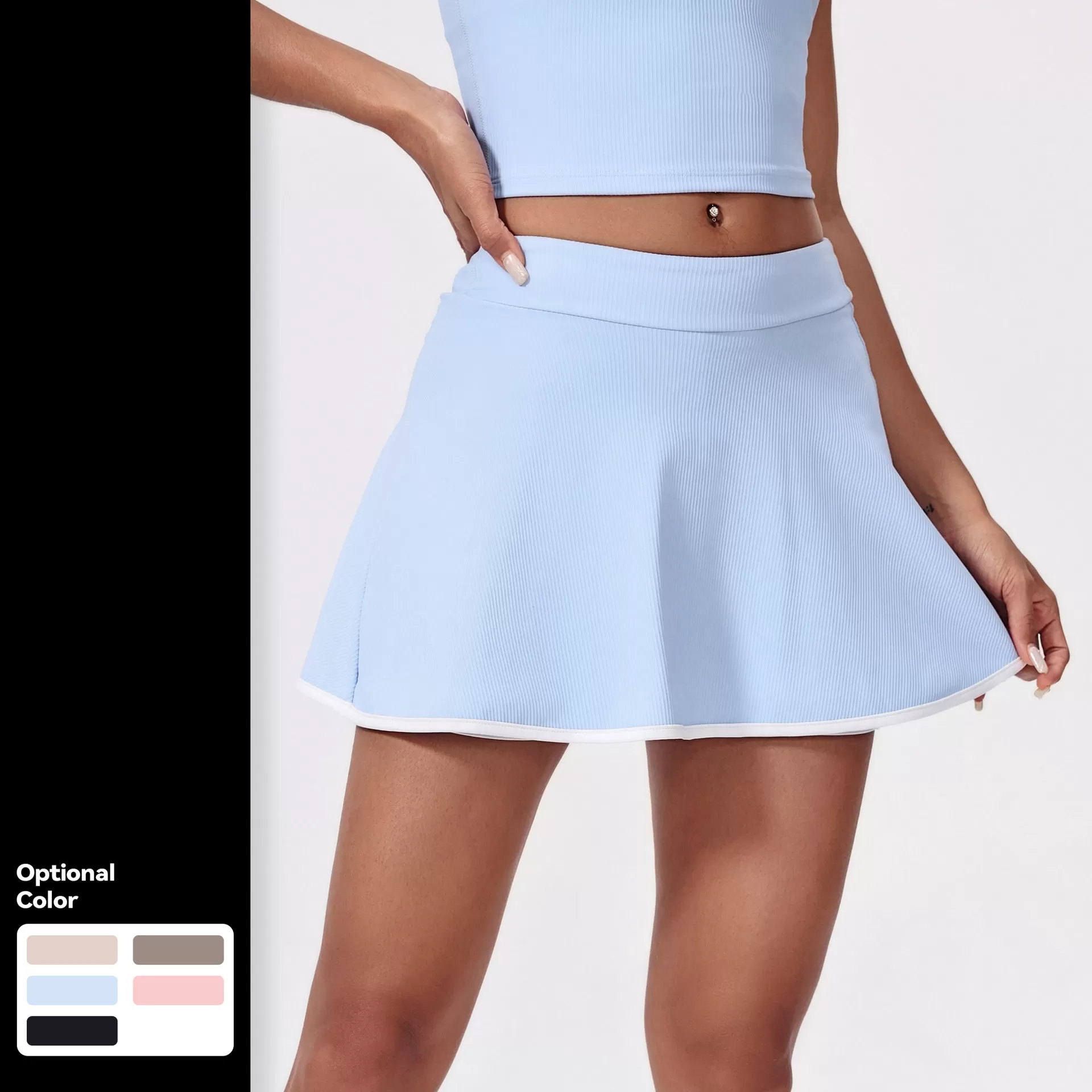 Nueva falda de yoga de cintura alta informal para fitness FGBDQ3243