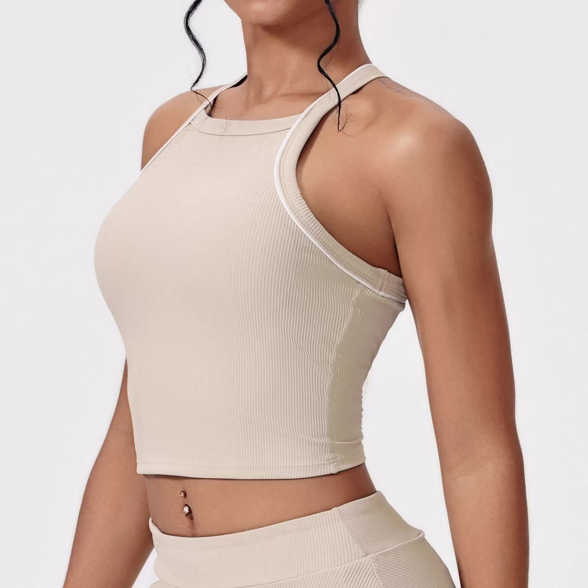 Sujetador deportivo de yoga transpirable sin mangas con espalda nadadora personalizado FGBWX5458