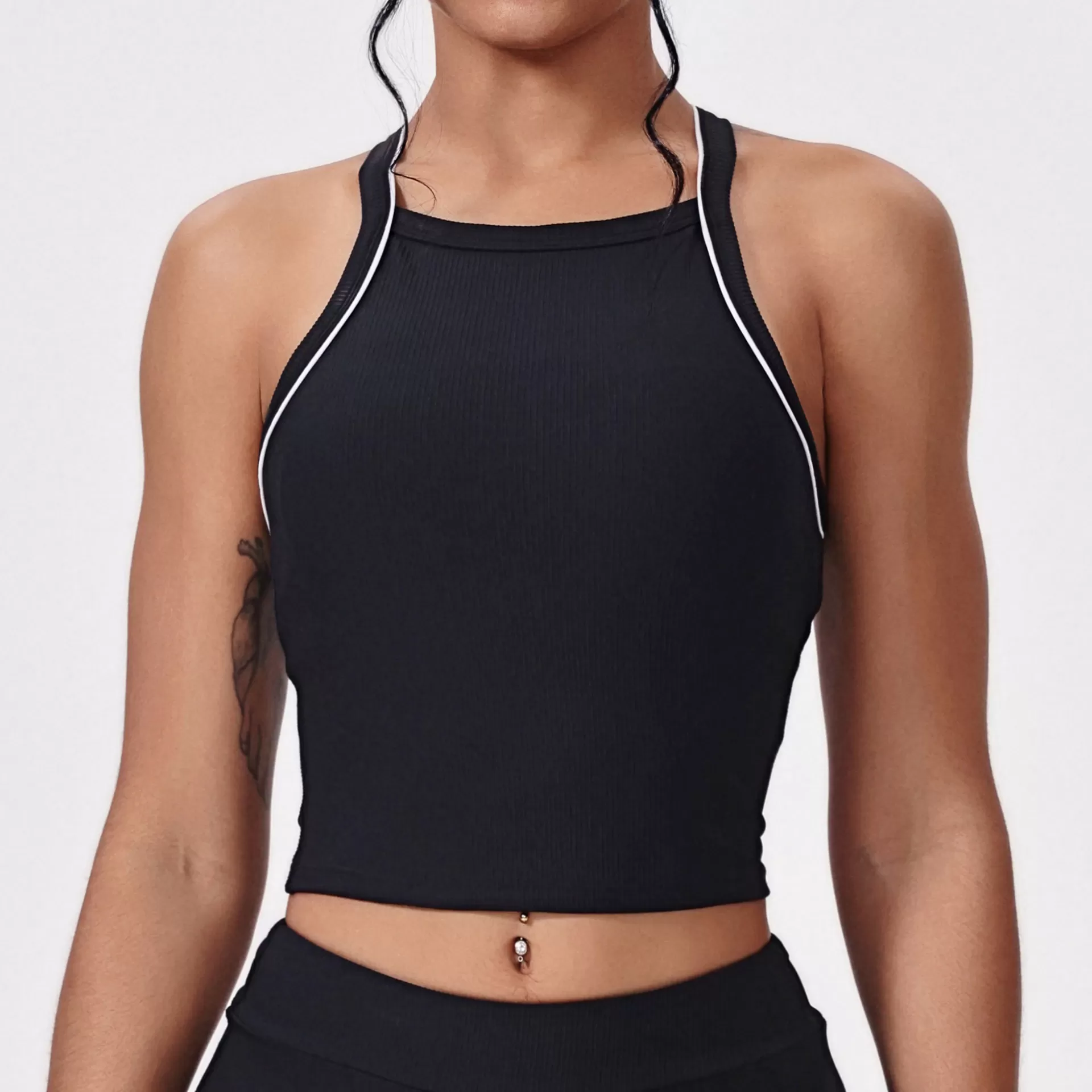 Sujetador deportivo de yoga transpirable sin mangas con espalda nadadora personalizado FGBWX5458