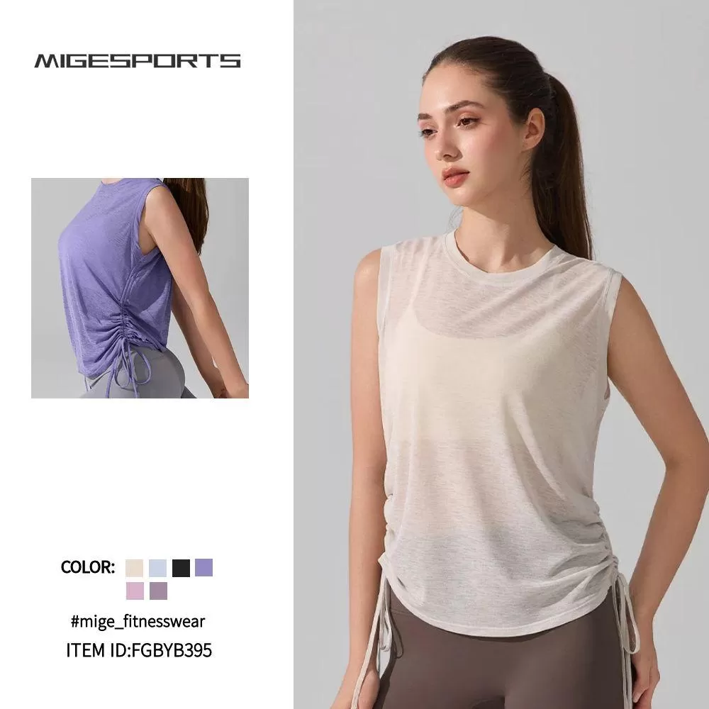Chaleco de yoga sin mangas para mujer, transpirable, de secado rápido, para gimnasio y fitness, FGBYB395