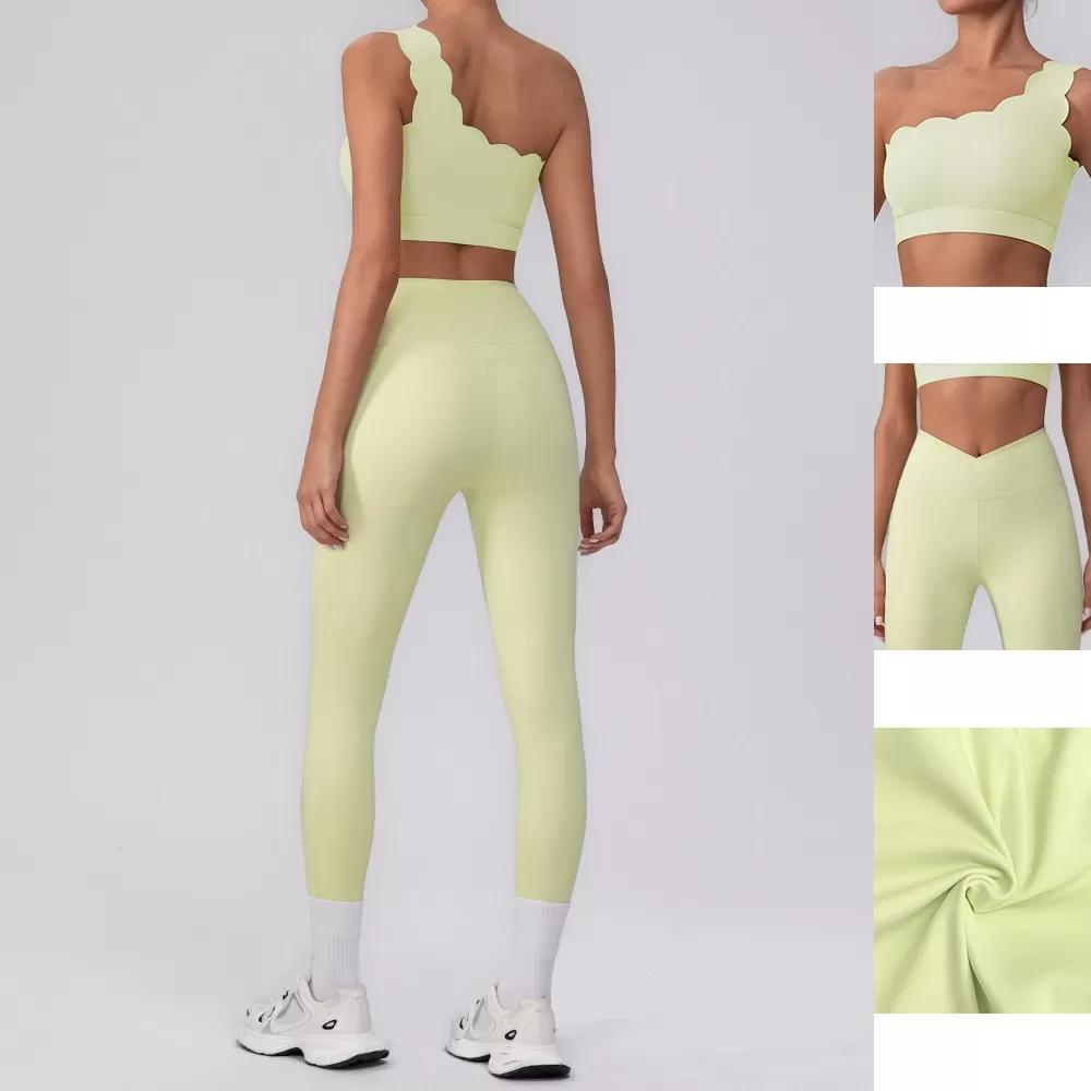 Conjunto de yoga para mujer, con sujetadores y leggings desmontables, FGBYW542+KW421-YW544+KW421