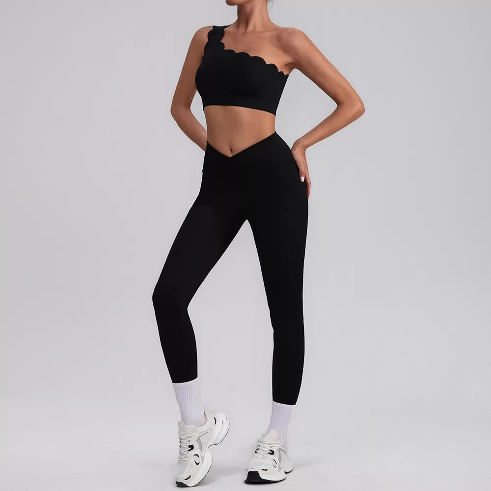 Conjunto de yoga para mujer, con sujetadores y leggings desmontables, FGBYW542+KW421-YW544+KW421