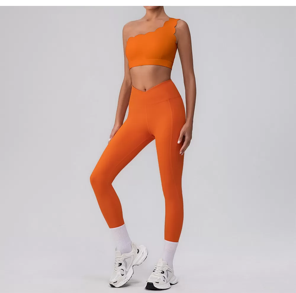 Conjunto de yoga para mujer, con sujetadores y leggings desmontables, FGBYW542+KW421-YW544+KW421