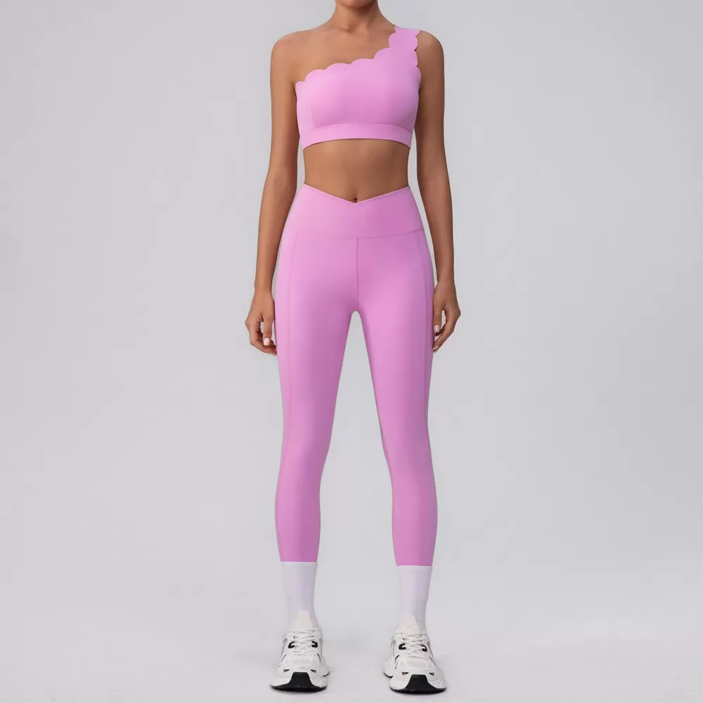 Conjunto de yoga para mujer, con sujetadores y leggings desmontables, FGBYW542+KW421-YW544+KW421