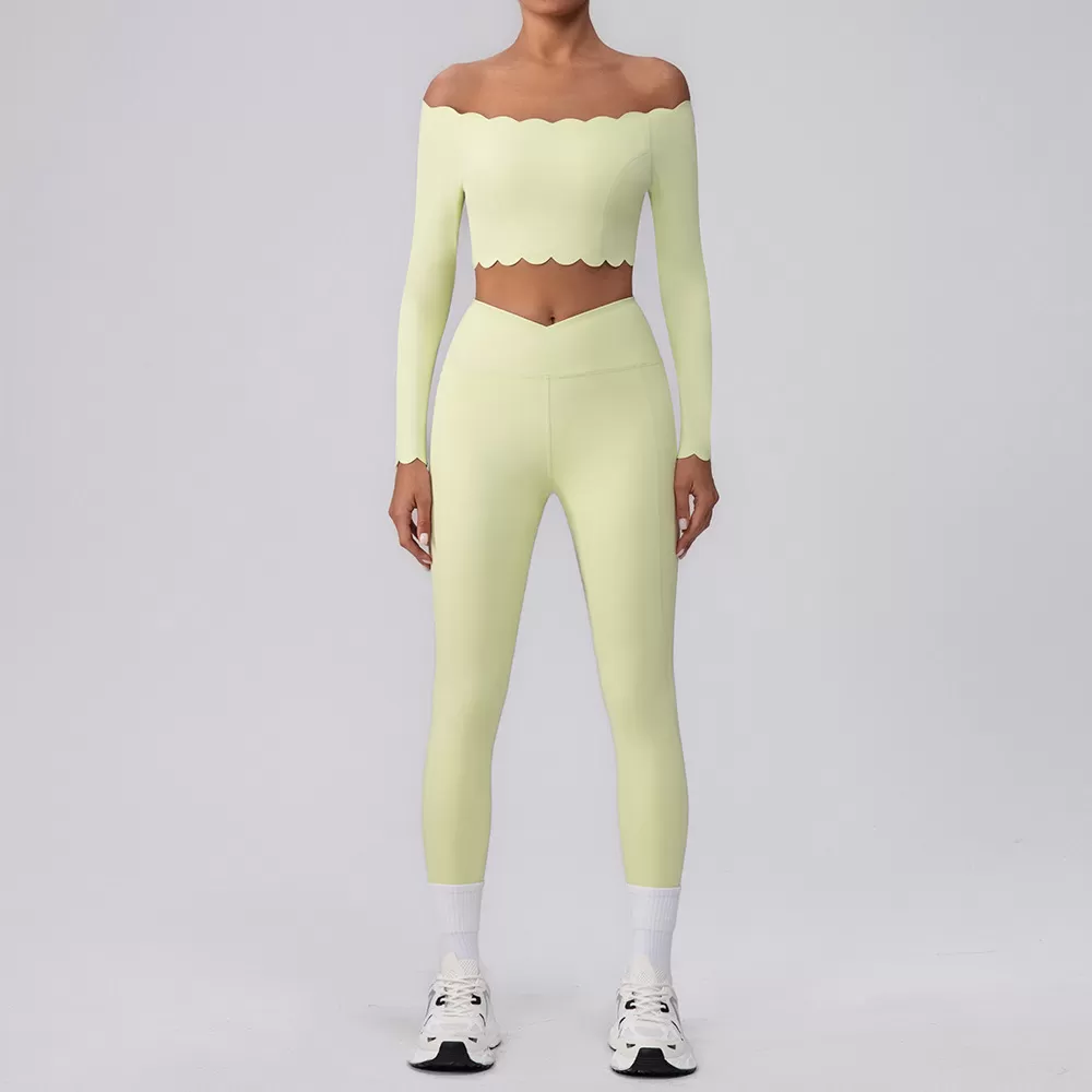 Conjunto de yoga para mujer, con sujetadores y leggings desmontables, FGBYW542+KW421-YW544+KW421