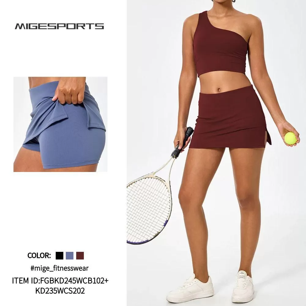 Conjunto de tenis de dos piezas para mujer, transpirable, para exteriores, FGBKD245WCB102+KD235WCS202