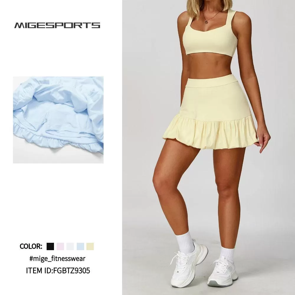 Conjunto de falda deportiva de tenis transpirable de verano para mujer FGBTZ9305
