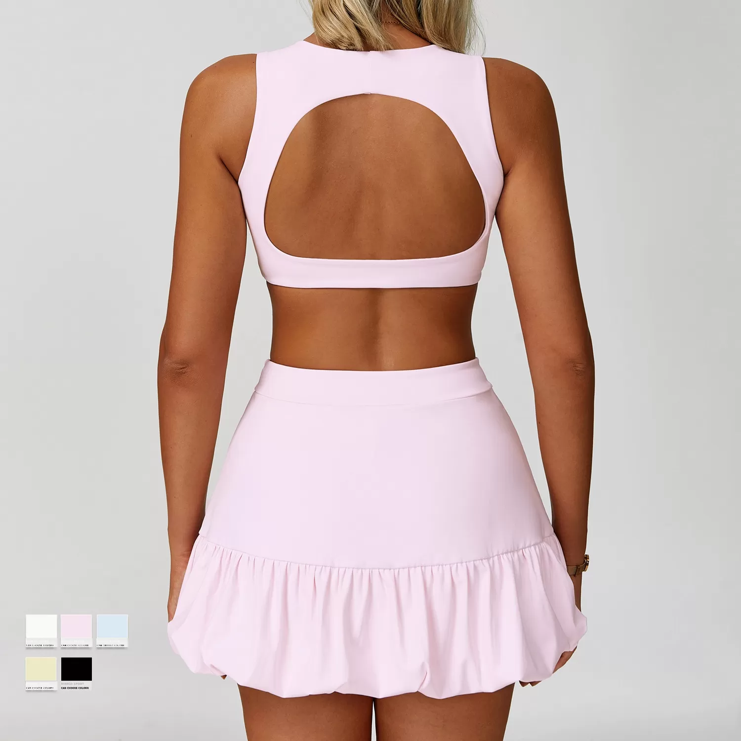 Conjunto de falda deportiva de tenis transpirable de verano para mujer FGBTZ9305