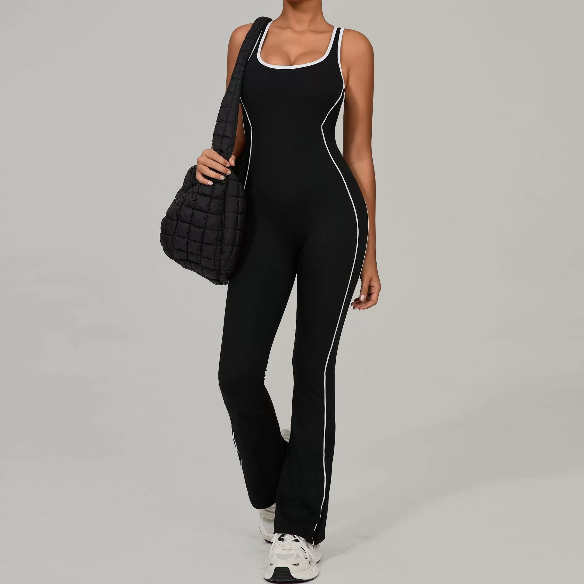 Mono deportivo de alta calidad con efecto fruncido para mujer FGB4303