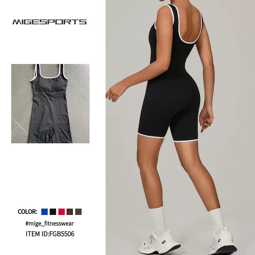 Monos de mujer con pantalones cortos y espalda descubierta, monos de una pieza FGB5506