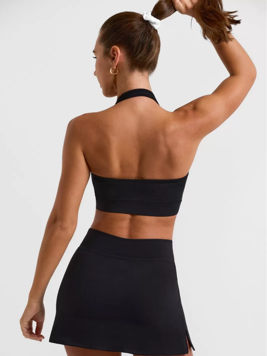 Conjunto de 2 piezas de falda de tenis para mujer, color liso, FGB25117