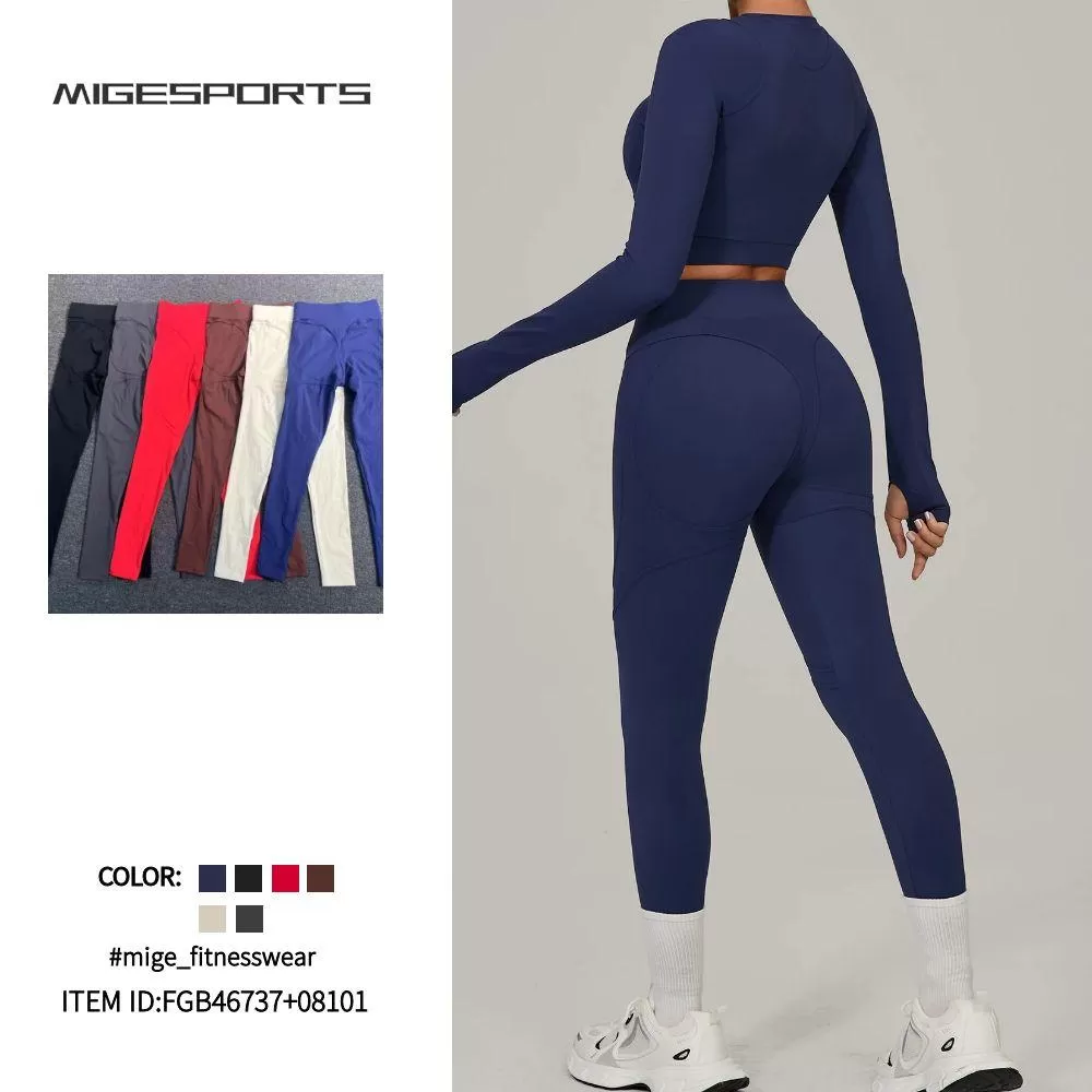 Conjunto deportivo de 2 piezas para gimnasio, yoga y deportes al aire libre, de secado rápido, nuevo, FGB46737+08101