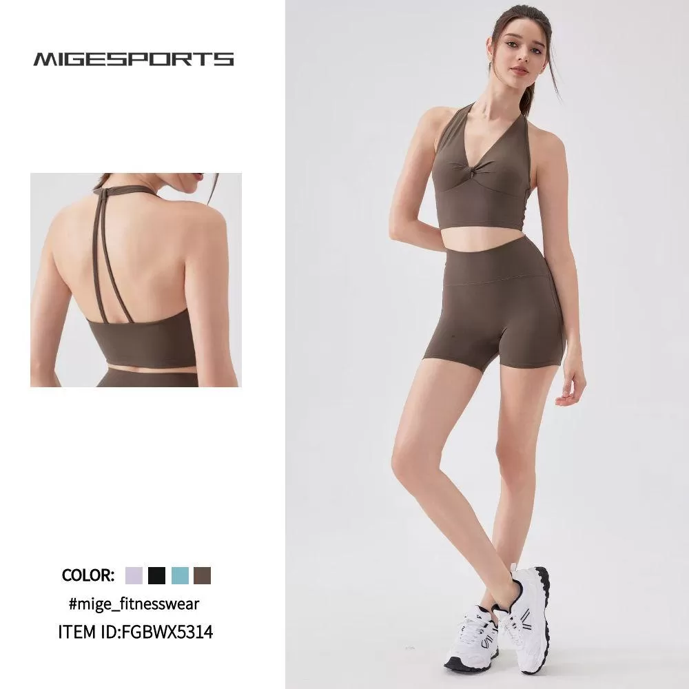 Sujetador deportivo con espalda en forma de T para mujer FGBWX5314