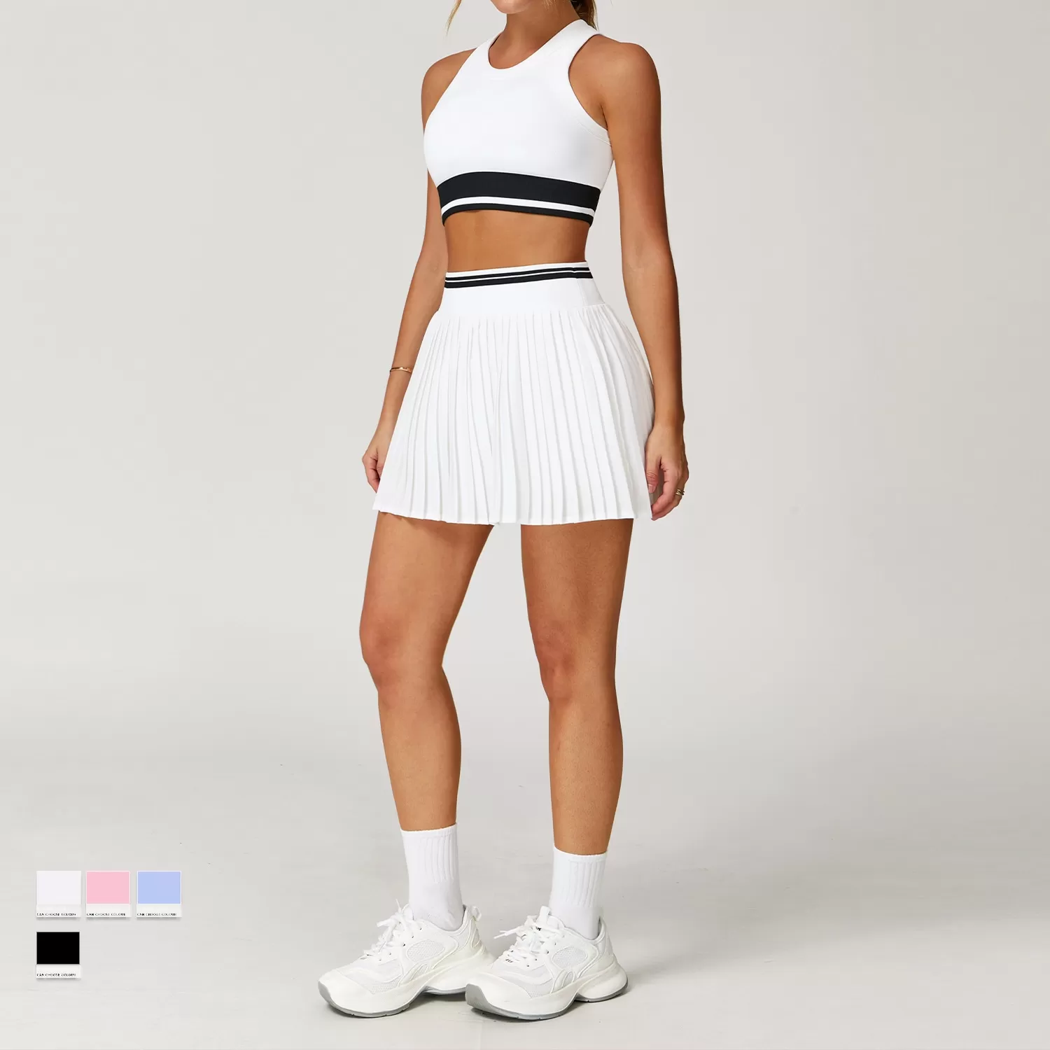 Conjunto de yoga y tenis de 2 piezas para mujer con bolsillo FGBTZ5062