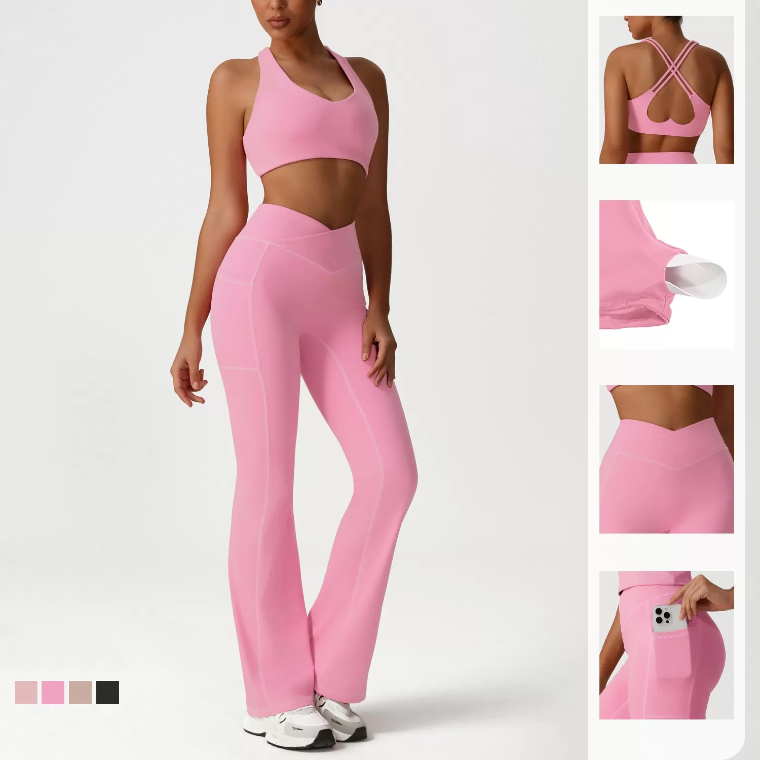Conjuntos de yoga para mujer, ropa deportiva para entrenamiento, FGBSM2526