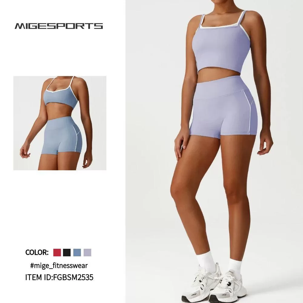 Conjunto deportivo ligero de 5 piezas para yoga para mujer FGBSM2535