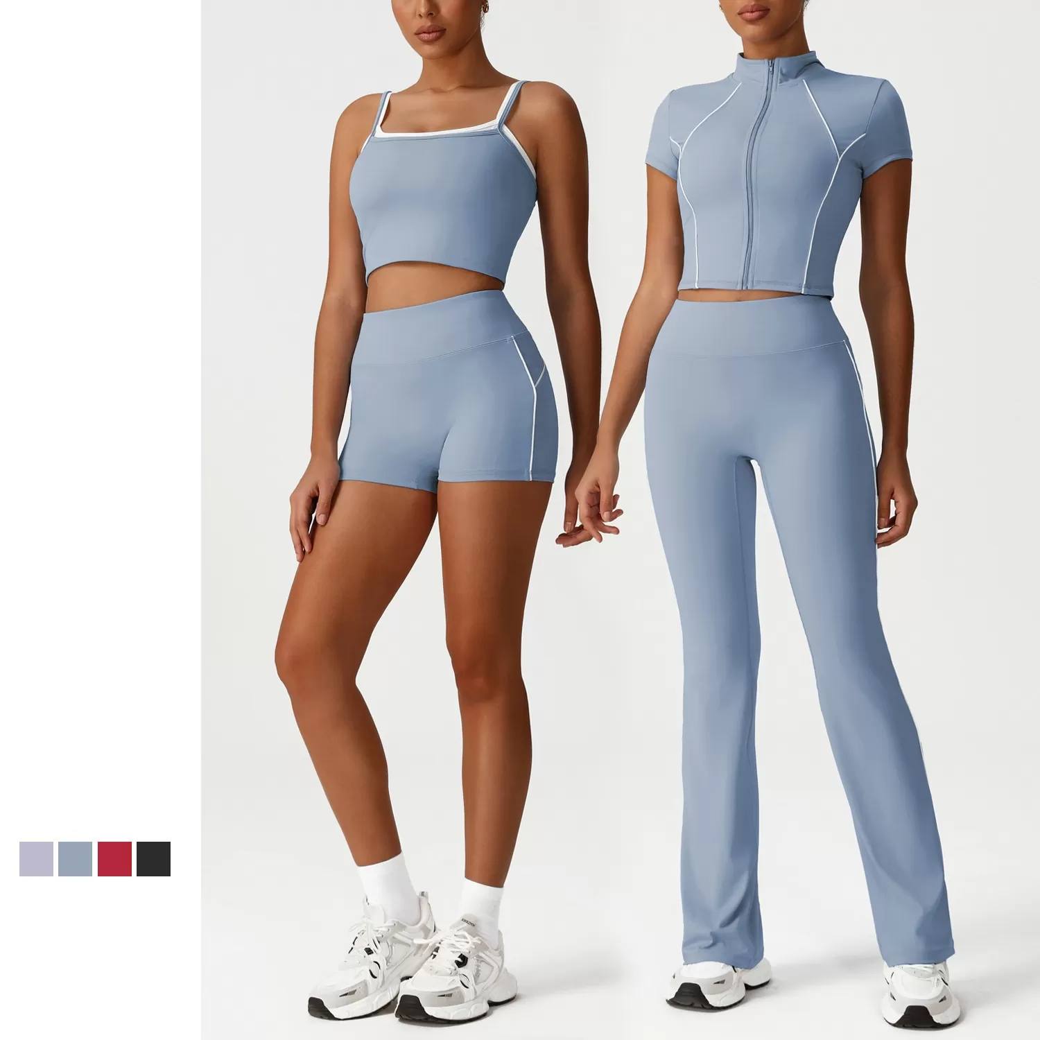 Conjunto deportivo ligero de 5 piezas para yoga para mujer FGBSM2535