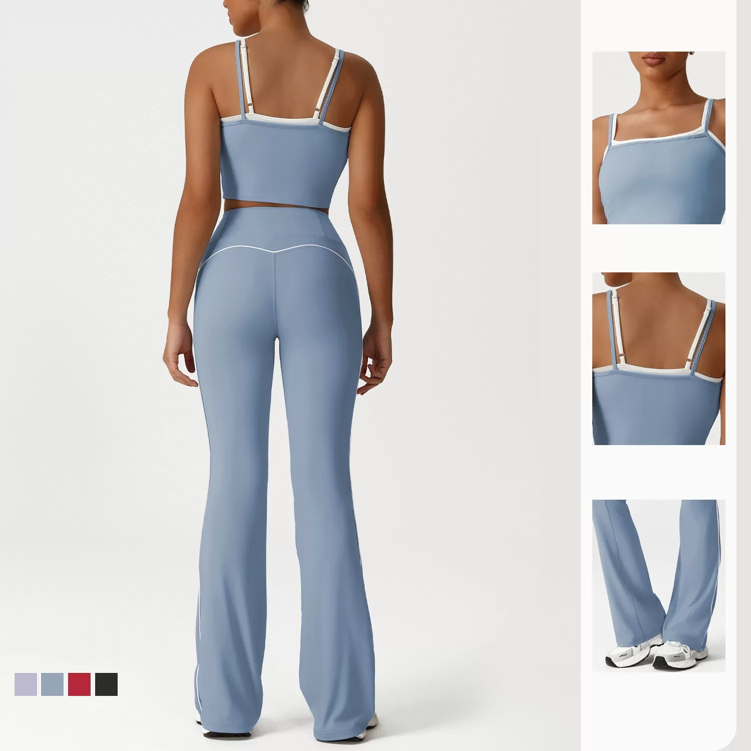 Conjunto deportivo ligero de 5 piezas para yoga para mujer FGBSM2535