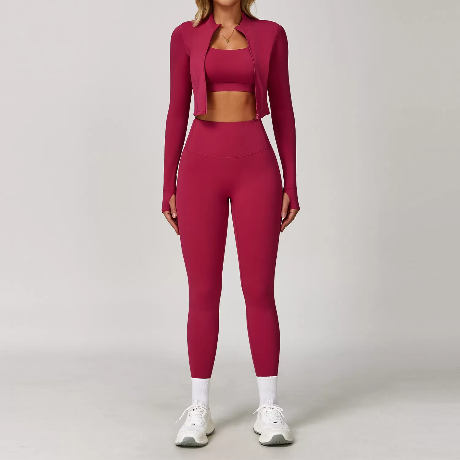 Conjuntos de yoga para mujer, de secado rápido y transpirables, FGBTZ8047-3 TZ8047-4
