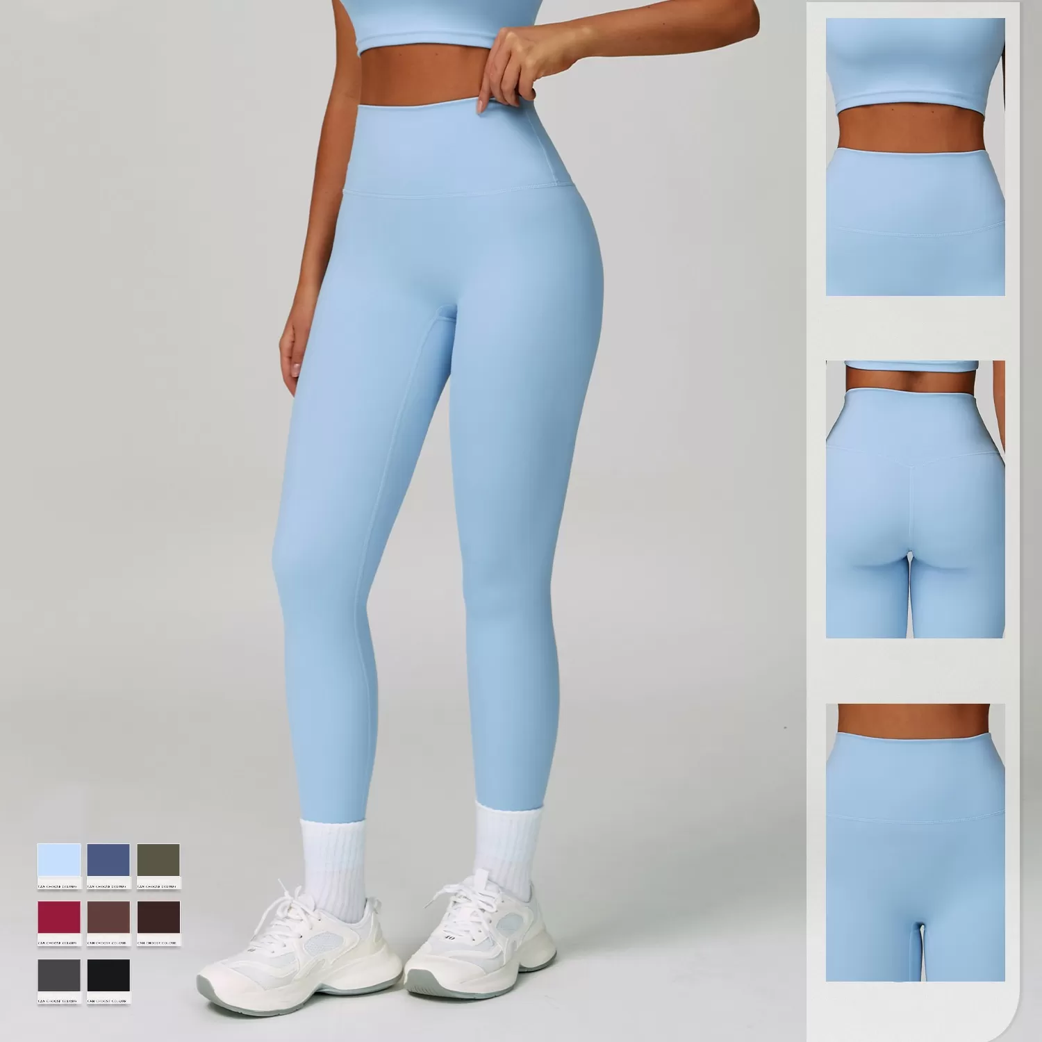 Pantalones deportivos de cintura alta para mujer, leggings de yoga FGBCK6116