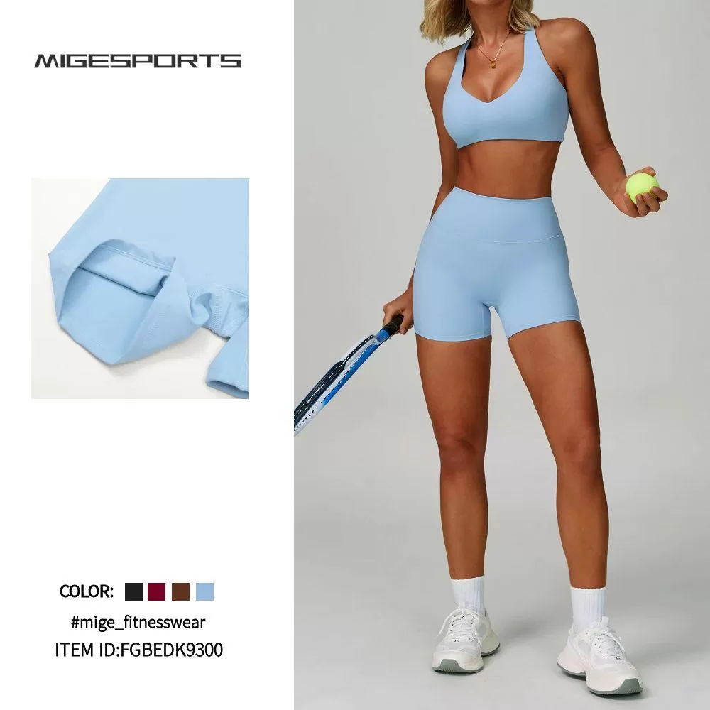 Pantalones cortos de yoga de cintura alta para mujer FGBEDK9300