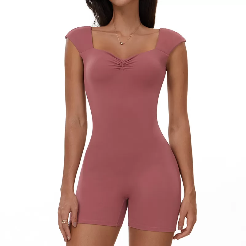Mono de entrenamiento de una pieza para mujer, pantalones cortos deportivos, mono de mujer FGBELT3105