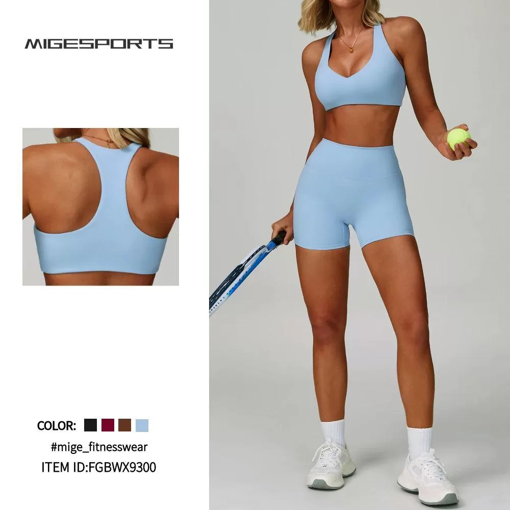 Sujetador de yoga con cuello halter, resistente a los golpes, para mujer, FGBEWX9300