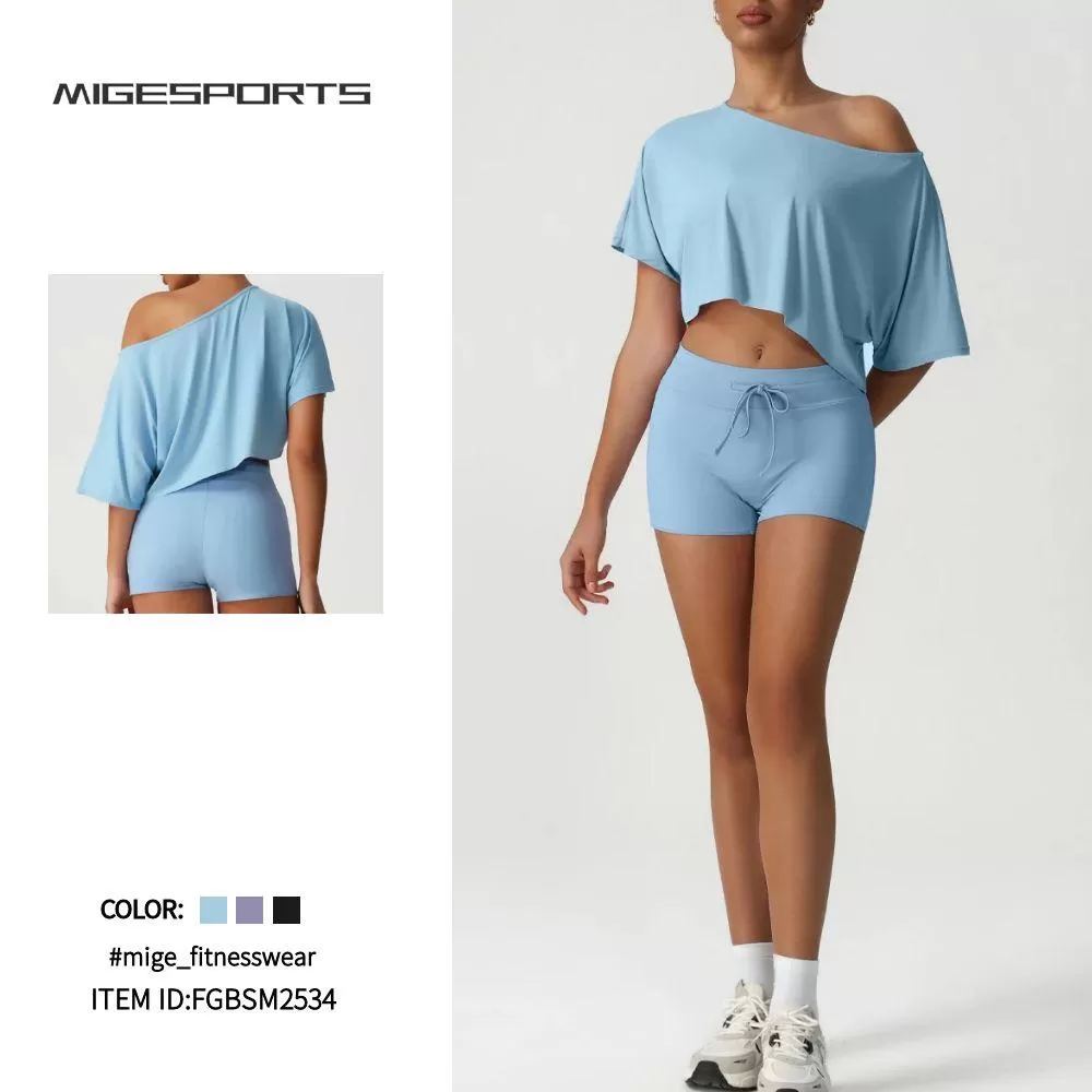 Conjunto de 3 piezas ajustado para deportes al aire libre, fitness y yoga FGBSM2534