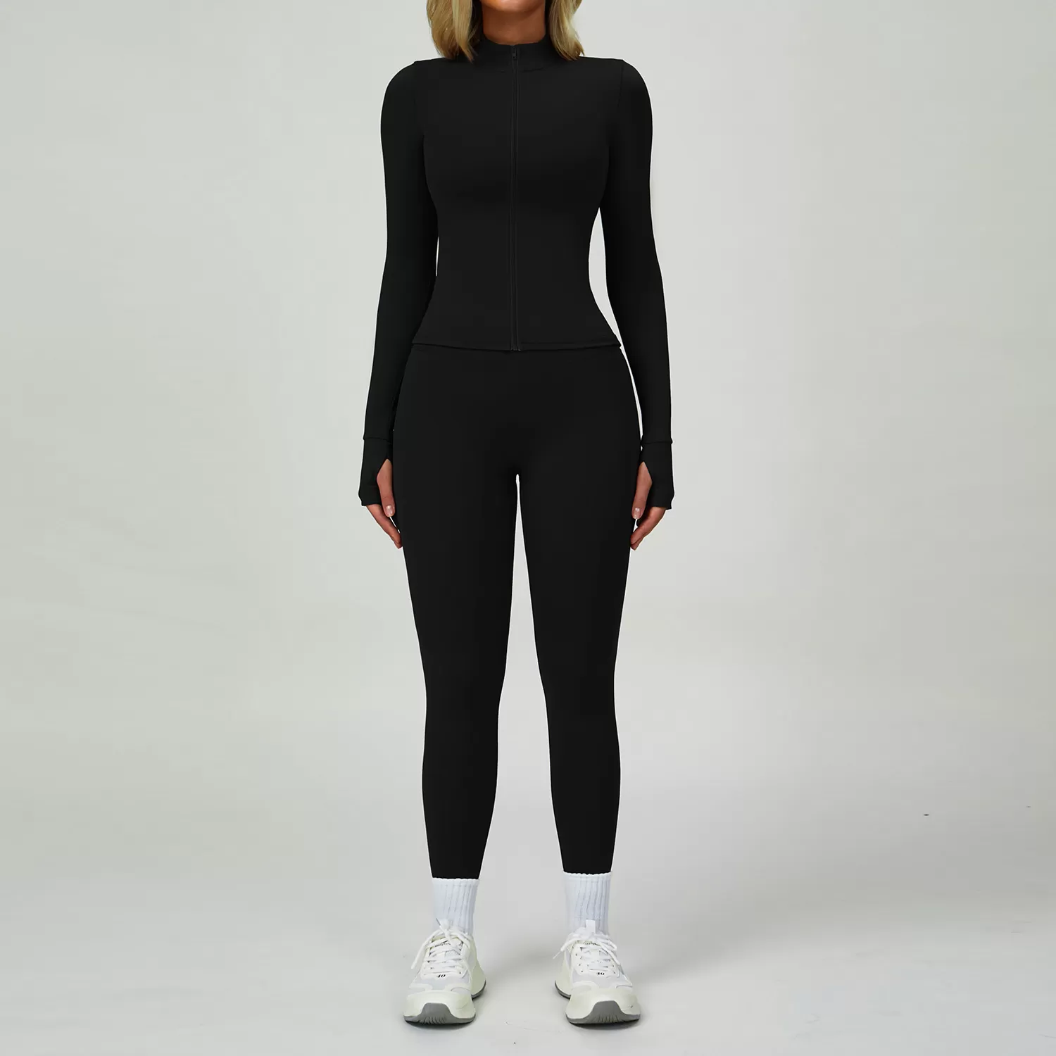 Conjunto de 4 piezas de chaqueta deportiva y leggings para mujer FGBTZ6116