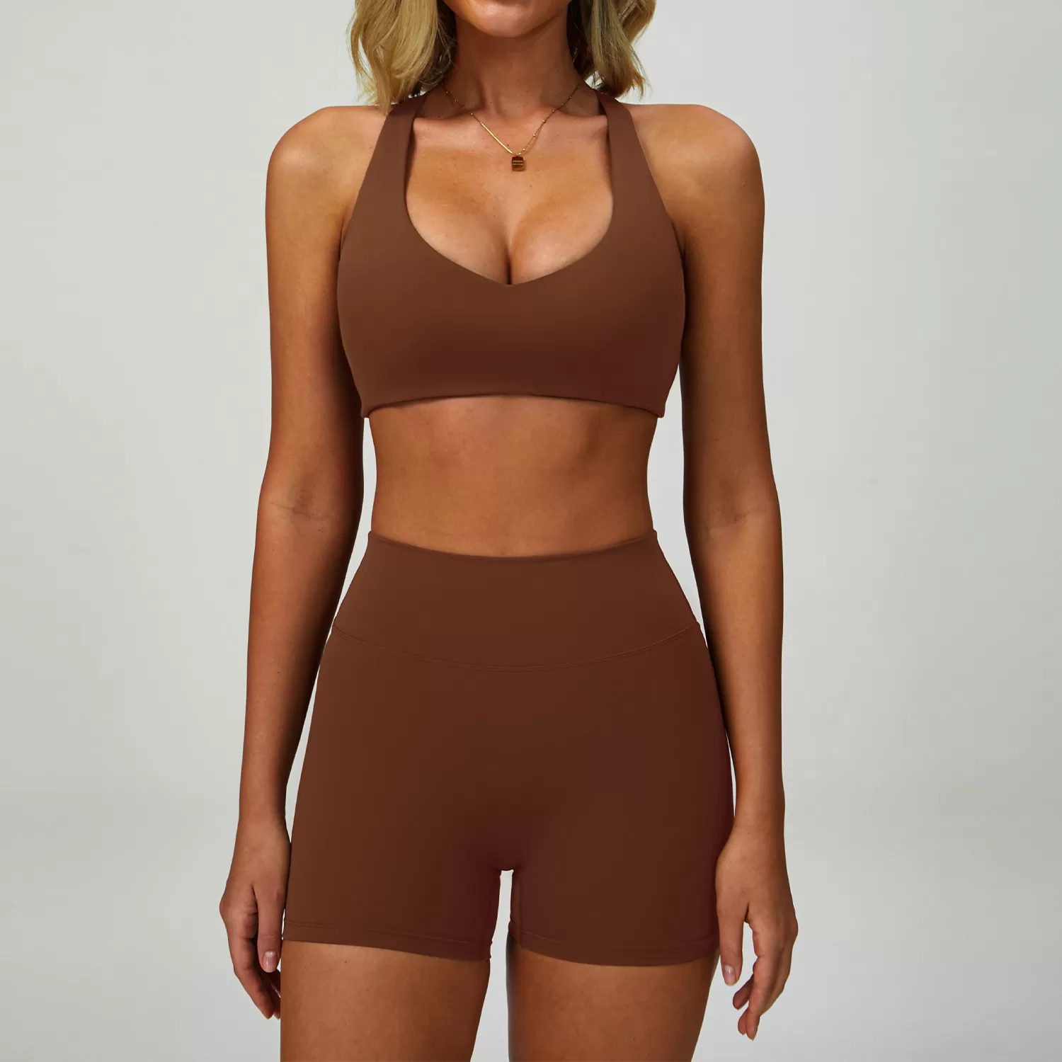 Conjunto de 4 piezas de sujetador y leggings para yoga, secado rápido, para gimnasio, FGBTZ9300